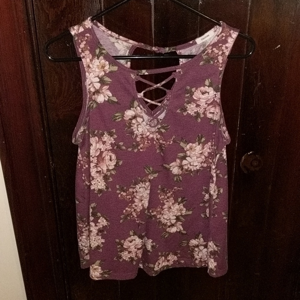 Maurices Floral Criss Cross Tank